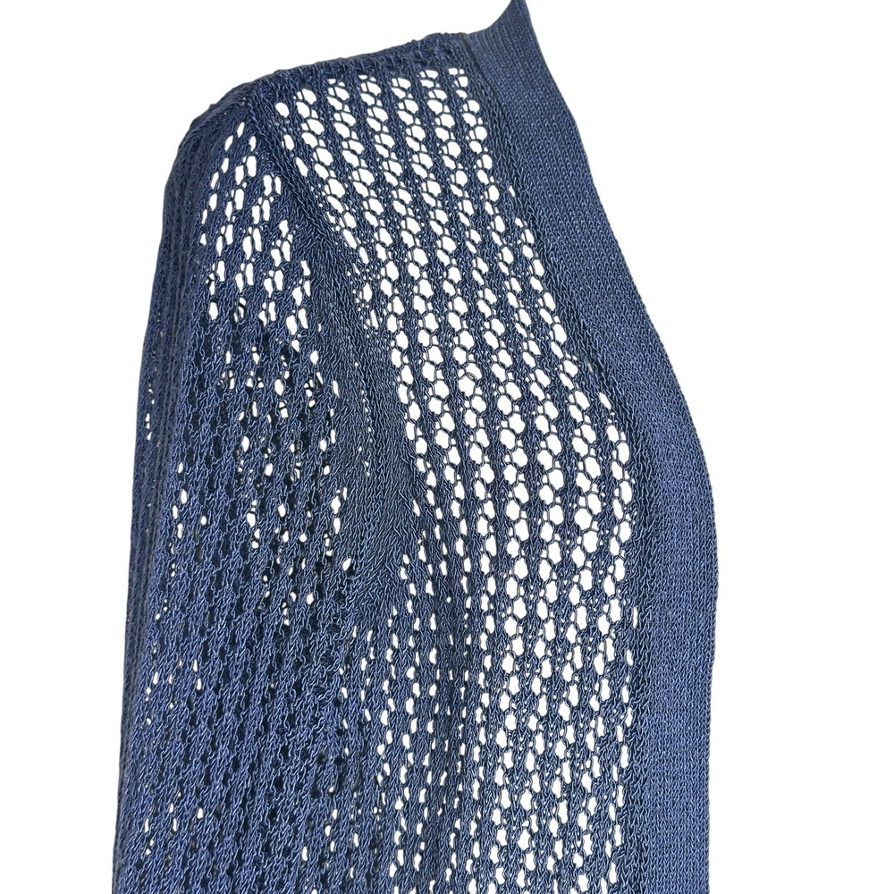 J McLaughlin Crochet Knit Open Front Cardigan Women's XS X-SMALL Navy L/S - Picture 6 of 8